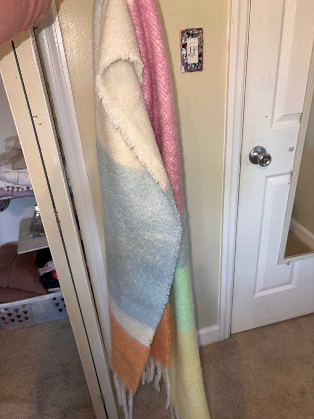 Free People Pastel Rainbow Scarf